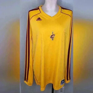 Adidas ClimaCool NBA Cleveland Cavaliers Long Sleeve Warm Up Shirt Men’s XL